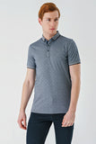 IMZA Men's Printed Oxford Slim Fit Casual Polo T-Shirt – 1011240177