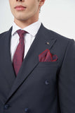 Navy Plain Weave Double-Breasted 6 Drop Slim Fit Classic Suit 1001245172