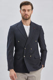 IMZA Men's Striped Double-Breasted Slim Fit Classic Blazer – 1002240159