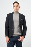 Textured Peak Lapel Stretch 6 Drop Slim Fit Classic Blazer 1002240111