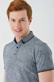 IMZA Men's Patterned Jacquard Slim Fit Casual Polo T-Shirt – 1011240176
