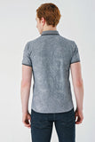 IMZA Men's Patterned Jacquard Slim Fit Casual Polo T-Shirt – 1011240176