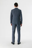 Self-Patterned Peak Lapel Suit with Vest 6 Drop Slim Fit Classic Suit 1001240157