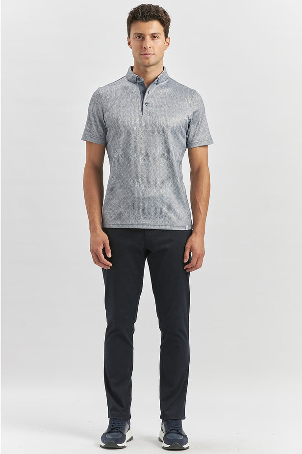 Slim Fit Mercerized Cotton Short Sleeve Casual T-Shirt 1011240164