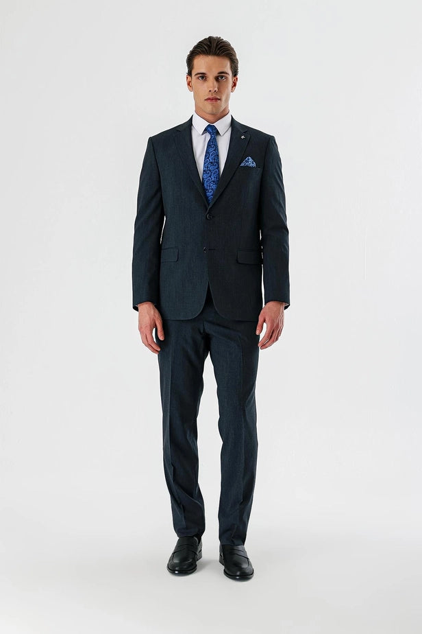IMZA Men's Patterned Comfort Fit Stretch Classic Suit – 1001240153