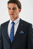 IMZA Men's Patterned Comfort Fit Stretch Classic Suit – 1001240153