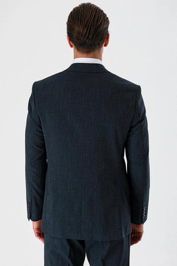 IMZA Men's Patterned Comfort Fit Stretch Classic Suit – 1001240153