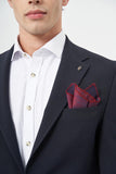 IMZA Men's Patterned Knitted Slim Fit Classic Suit – Dark Navy – 1001245174