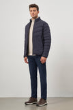 Quilted Stand Collar Full-Lined Slim Fit Classic Coat 1007245155
