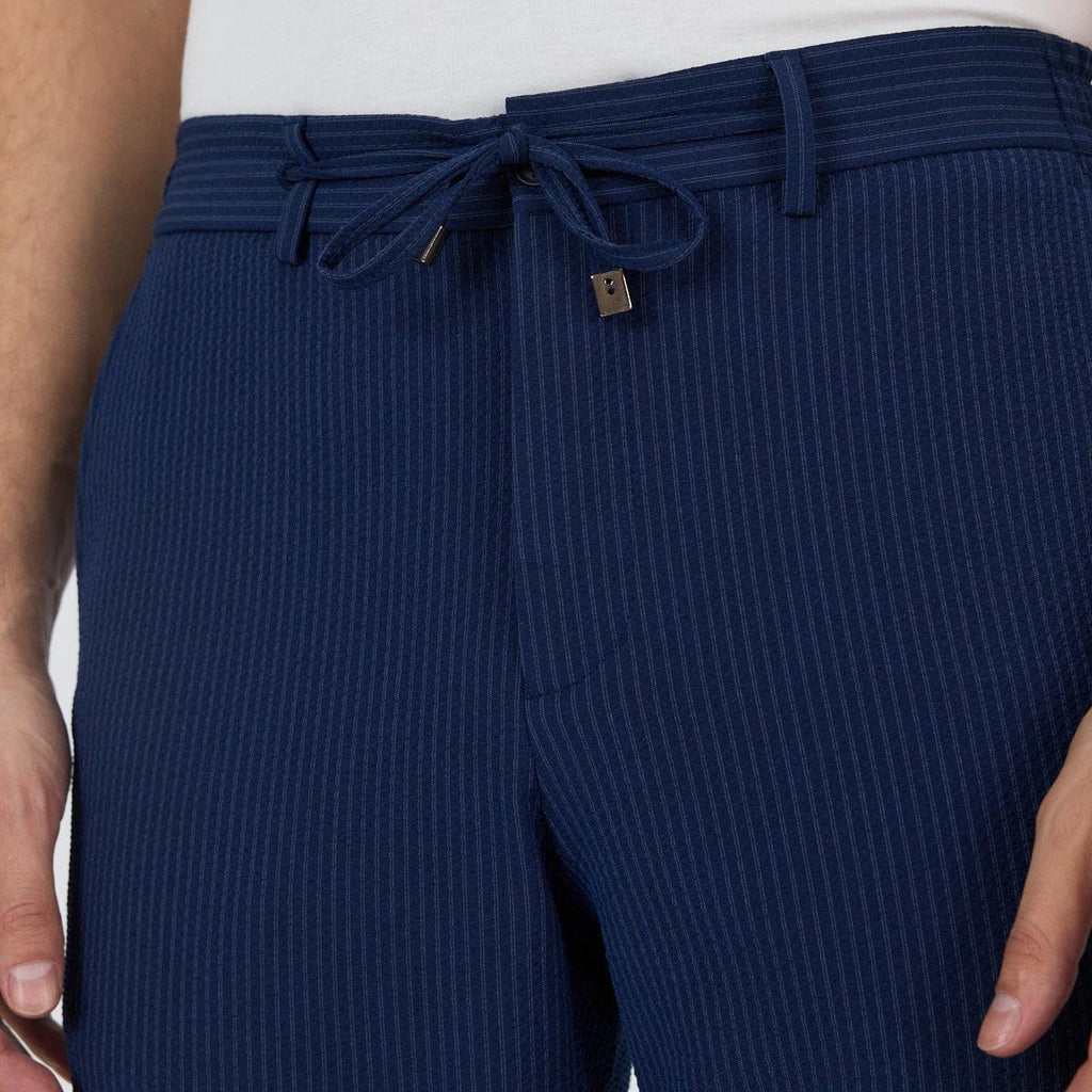 Dark Navy Elasticated Comfort Fit Jogger Pants with Side Pockets (Model 1003250117)