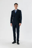 IMZA Men's Double-Breasted Peak Lapel Slim Fit Classic Suit – 1001240166
