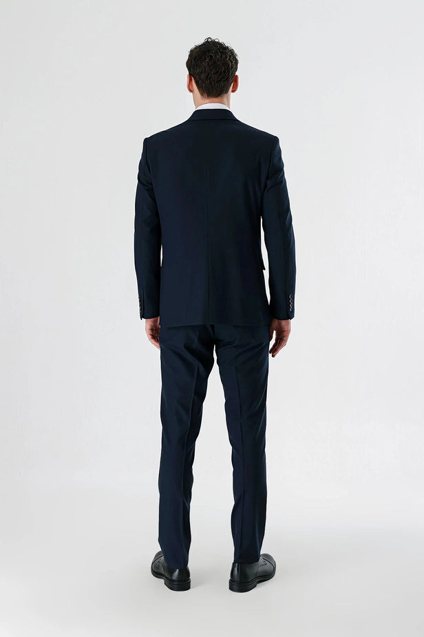 IMZA Men's Double-Breasted Peak Lapel Slim Fit Classic Suit – 1001240166