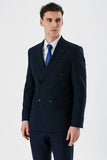 IMZA Men's Double-Breasted Peak Lapel Slim Fit Classic Suit – 1001240166