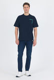 Short Sleeve Crew Neck Flap Pocket Oversize Cotton T-Shirt 1011250131
