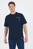 Short Sleeve Crew Neck Flap Pocket Oversize Cotton T-Shirt 1011250131