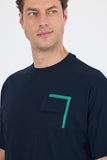 Short Sleeve Crew Neck Flap Pocket Oversize Cotton T-Shirt 1011250131