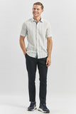 IMZA Men's Striped Dobby Slim Fit Short-Sleeve Shirt – 1004240244