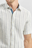IMZA Men's Striped Dobby Slim Fit Short-Sleeve Shirt – 1004240244