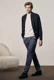 College Collar Long Sleeve Pocketless Comfort Fit Wool Knit Jacket (Model 1012255211)