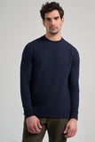 Long Sleeve Plain Knit Crew Neck Pocketless Standard Fit Sweatshirt 1013245252
