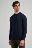 Long Sleeve Plain Knit Crew Neck Pocketless Standard Fit Sweatshirt 1013245252