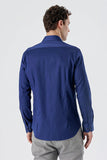 Long Sleeve Satin Pocketless Slim Fit Cotton Shirt 1004230912