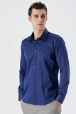 Long Sleeve Satin Pocketless Slim Fit Cotton Shirt 1004230912