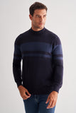 Half Turtleneck Long Sleeve Comfort Fit Cotton Knit Sweater (Model 1012255213)