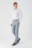 Elasticated Waist Linen Blend Slim Fit Jogger Pants with Side Pockets (Model 1003240103)