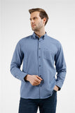 Button Collar Long Sleeve Comfort Fit Cotton Shirt with Pocket (Model 1004255234)