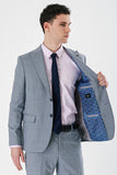 Gray Filafil Peak Lapel Double Vent 6 Drop Slim Fit Classic Suit 1001240162