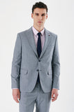 Gray Filafil Peak Lapel Double Vent 6 Drop Slim Fit Classic Suit 1001240162