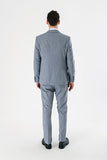 Gray Filafil Peak Lapel Double Vent 6 Drop Slim Fit Classic Suit 1001240162