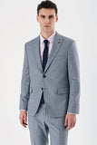 Gray Filafil Peak Lapel Double Vent 6 Drop Slim Fit Classic Suit 1001240162