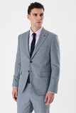 Gray Filafil Peak Lapel Double Vent 6 Drop Slim Fit Classic Suit 1001240162
