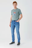 Gabardine Cotton 5 Pocket Slim Fit Casual Denim Pants 1023240154