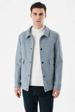 Felt College Collar Lined Slim Fit Casual Coat 1007235172