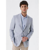 Blue Peak Lapel Lined 6 Drop Comfort Fit Casual Blazer 1002230109