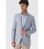 Blue Peak Lapel Lined 6 Drop Comfort Fit Casual Blazer 1002230109