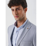 Blue Peak Lapel Lined 6 Drop Comfort Fit Casual Blazer 1002230109