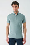 IMZA Men's Printed Oxford Slim Fit Casual Polo T-Shirt – 1011240177