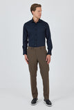 Light Brown Stretch Side Pocket Comfort Fit Classic Trousers 1003250151
