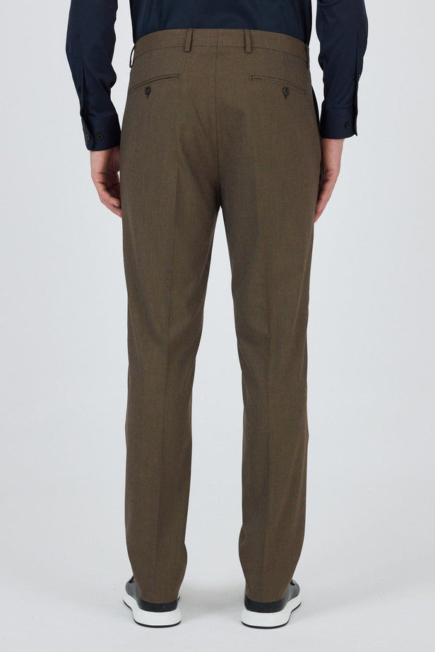 Light Brown Stretch Side Pocket Comfort Fit Classic Trousers 1003250151