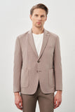 Houndstooth Pattern Knitted Mono Collar 2 Button 6 Drop Slim Fit Classic Jacket (Model 1002245166)