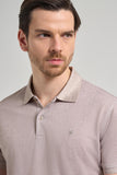 Short Sleeve Printed Piqué Polo Collar Pocketless Flexible Casual Slim Fit T-Shirt 1011250151