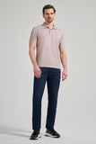 Short Sleeve Printed Piqué Polo Collar Pocketless Flexible Casual Slim Fit T-Shirt 1011250151