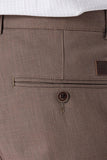 Light Brown Cotton Side Pocket Casual Slim Fit Chino Trousers 1003240151