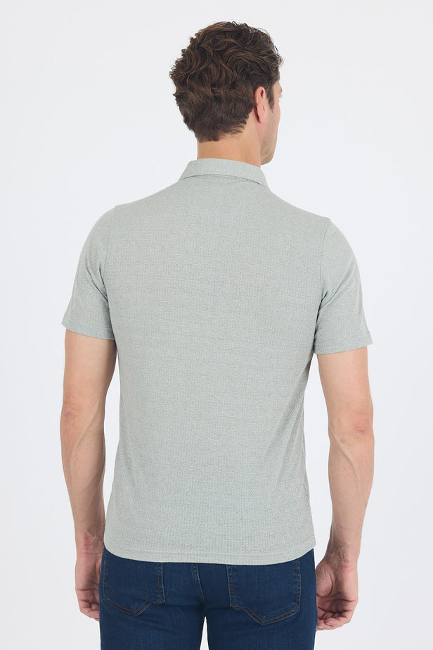Short Sleeve Plain Supreme Polo Collar Pocketless Cotton Casual Slim Fit T-Shirt 1011250162