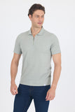 Short Sleeve Plain Supreme Polo Collar Pocketless Cotton Casual Slim Fit T-Shirt 1011250162