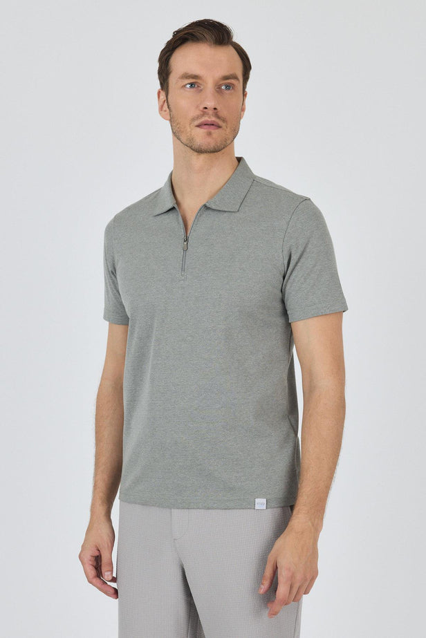 Short Sleeve Supreme Polo Collar Slim Fit Cotton Blend T-Shirt (Model 1011250164)